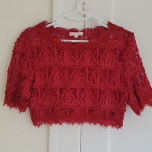 Red Lace Top